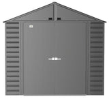 Select Galvanized Steel Storage Shed, Charcoal, 8-ft x 6-ft