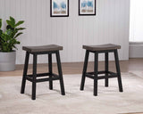 Arnold Oak/Dark Grey Counter/Bar Stool with Back Rest, 2-pc