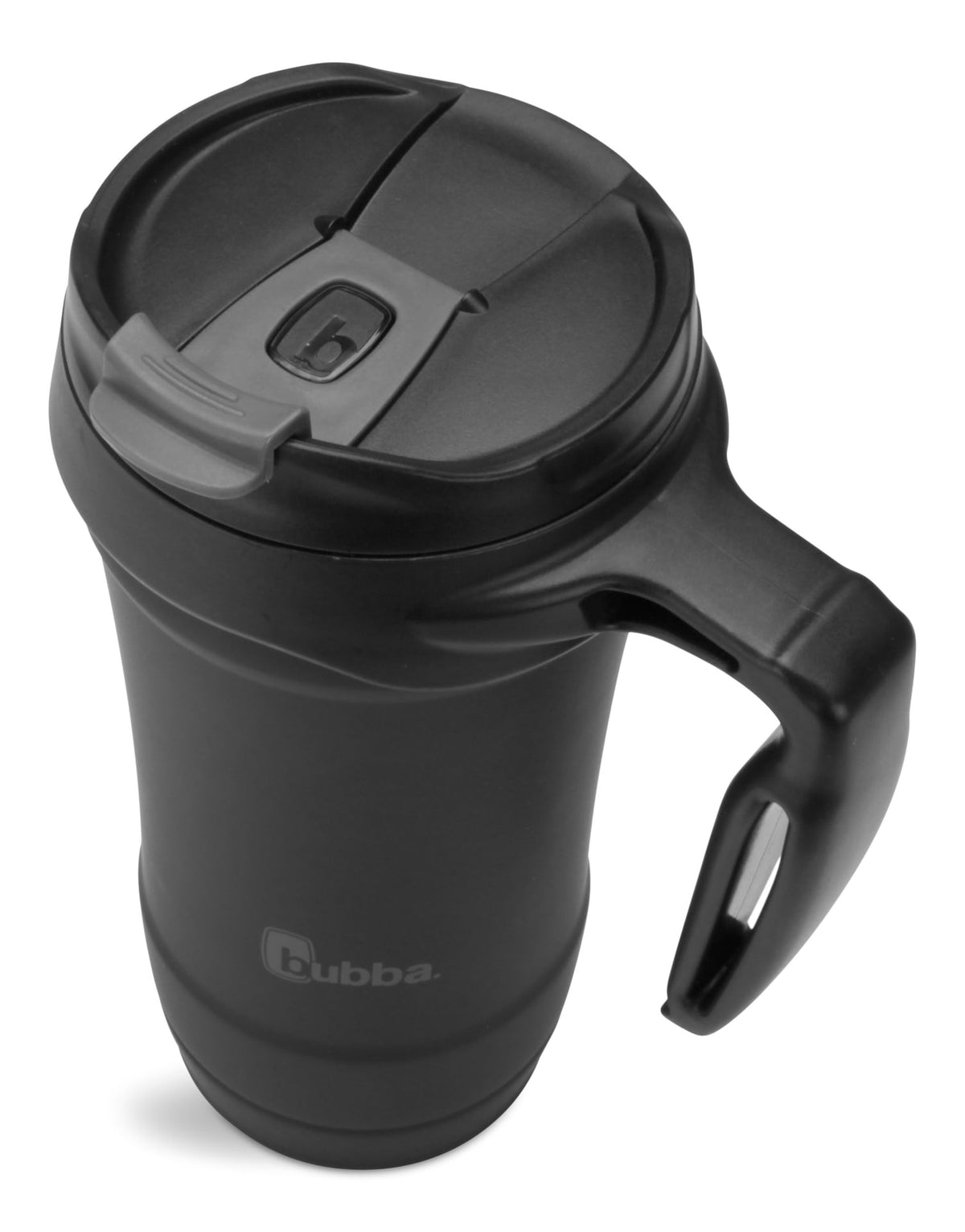Hero Stainless Steel Insulated Travel Mug with Handle, Rubberized Licorice, 18 oz