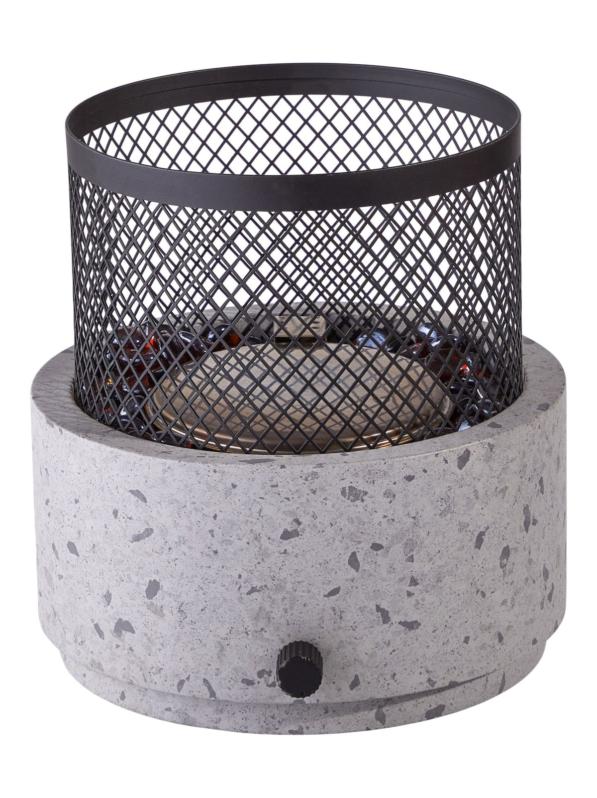 Cinder Round Outdoor Tabletop Gas Fire Pit, 11,000 BTU