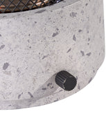 Cinder Round Outdoor Tabletop Gas Fire Pit, 11,000 BTU