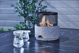 Cinder Round Outdoor Tabletop Gas Fire Pit, 11,000 BTU