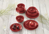 Edenhill Farmhouse Bistro Stoneware Dinnerware Set, Serves 4, 16-pc, Red