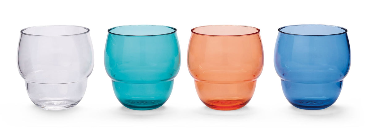 Stacking Bubble Glass Set, BPA Free, Dishwasher Safe, Stackable