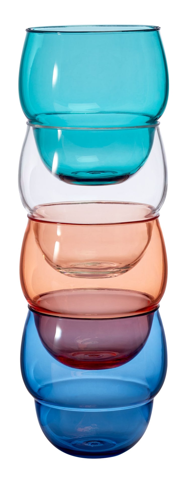 Stacking Bubble Glass Set, BPA Free, Dishwasher Safe, Stackable