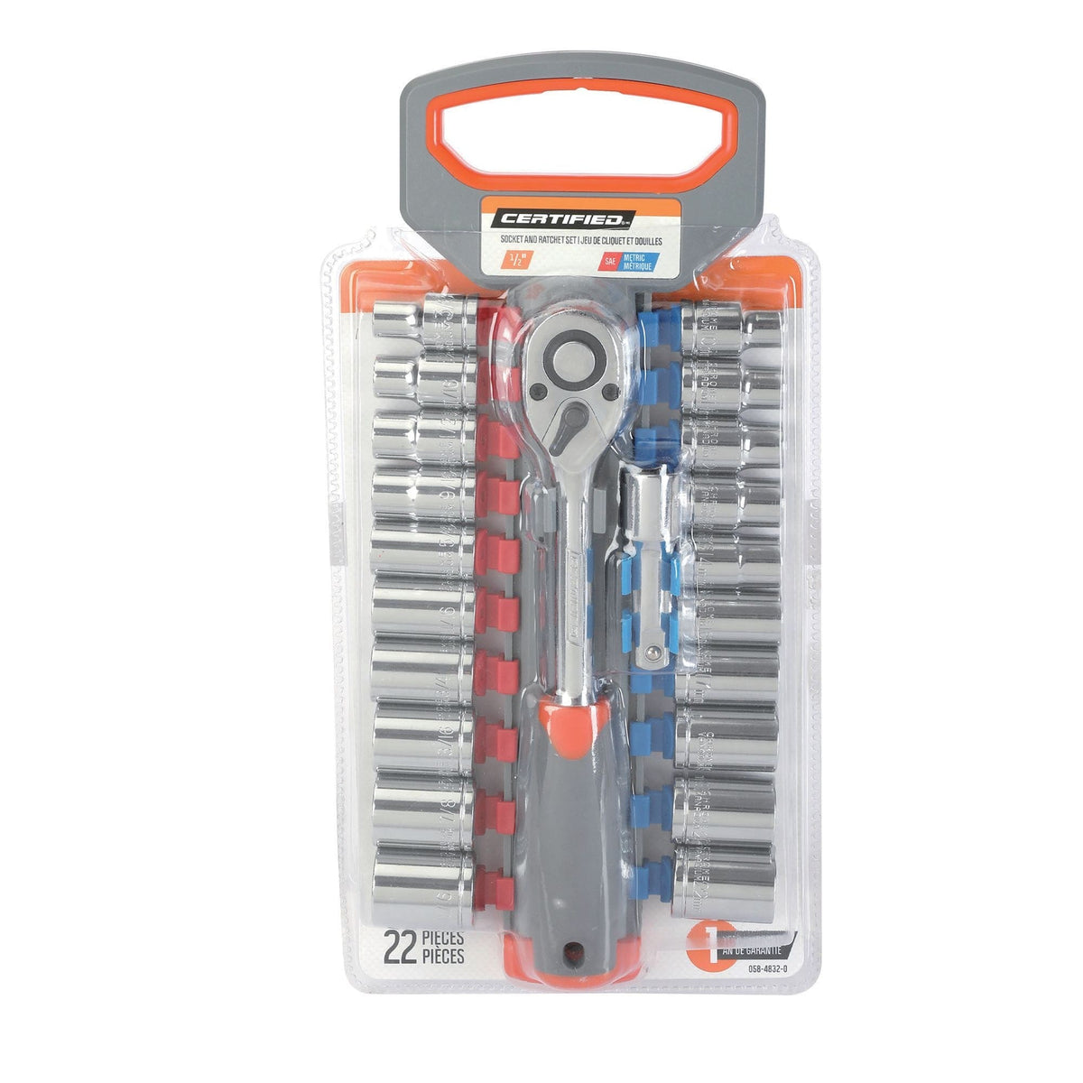 22 Piece 1/2" Drive Socket Set