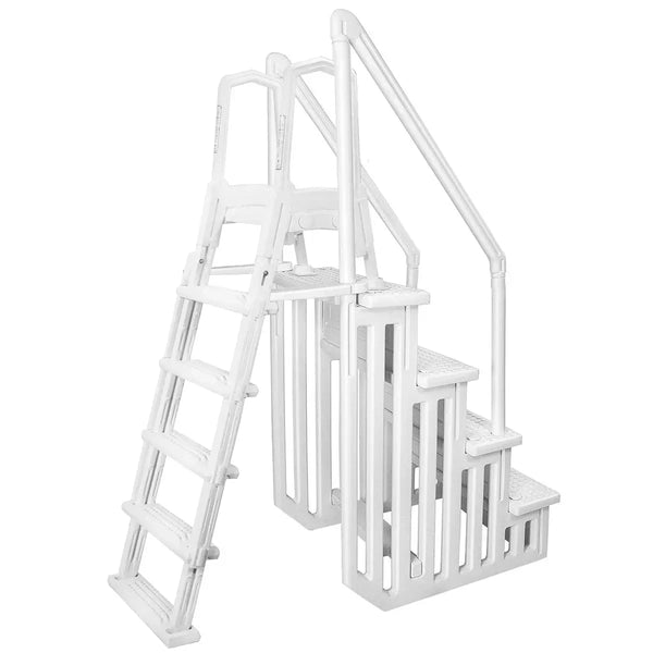 Deluxe A-Frame Above-Ground Swimming Pool Ladder Large Entry Non B3625
