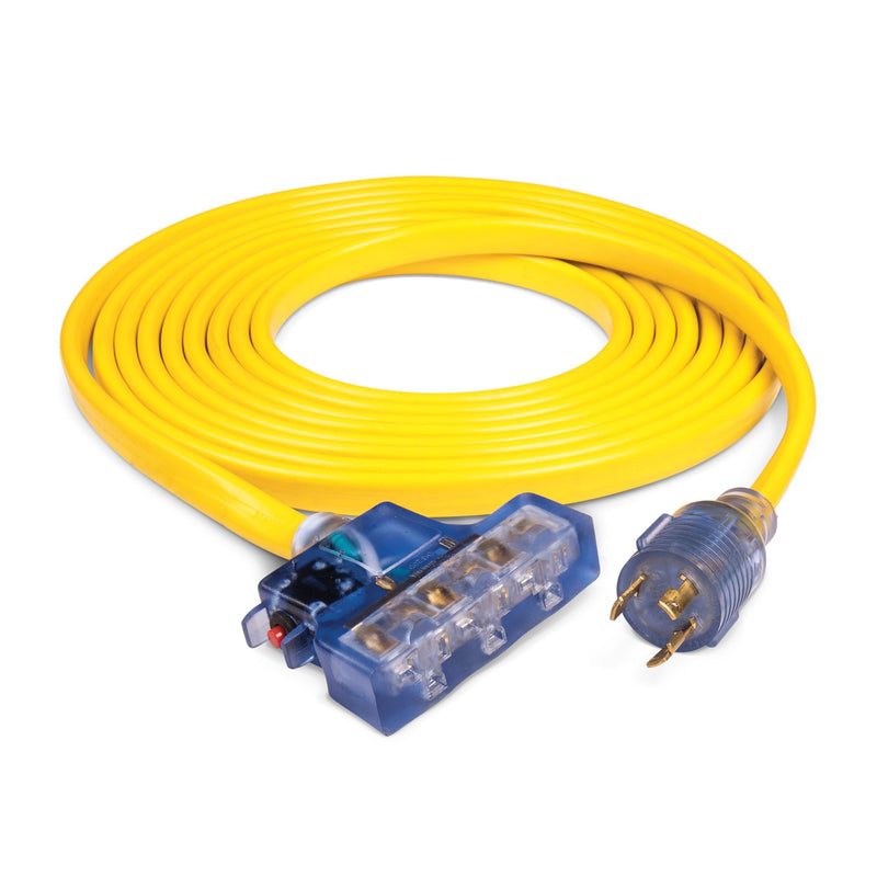 20A, 125V L5-30R Flat Design Generator Extension Cord, 25-ft M3510
