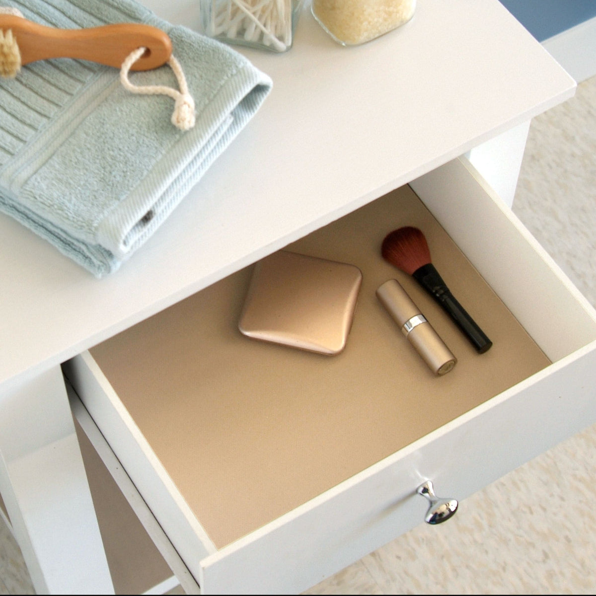 Con-Tact Grip Premium Non-Adhesive Cushioned Shelf/Drawer Liner, Taupe, 18-in x 4-ft