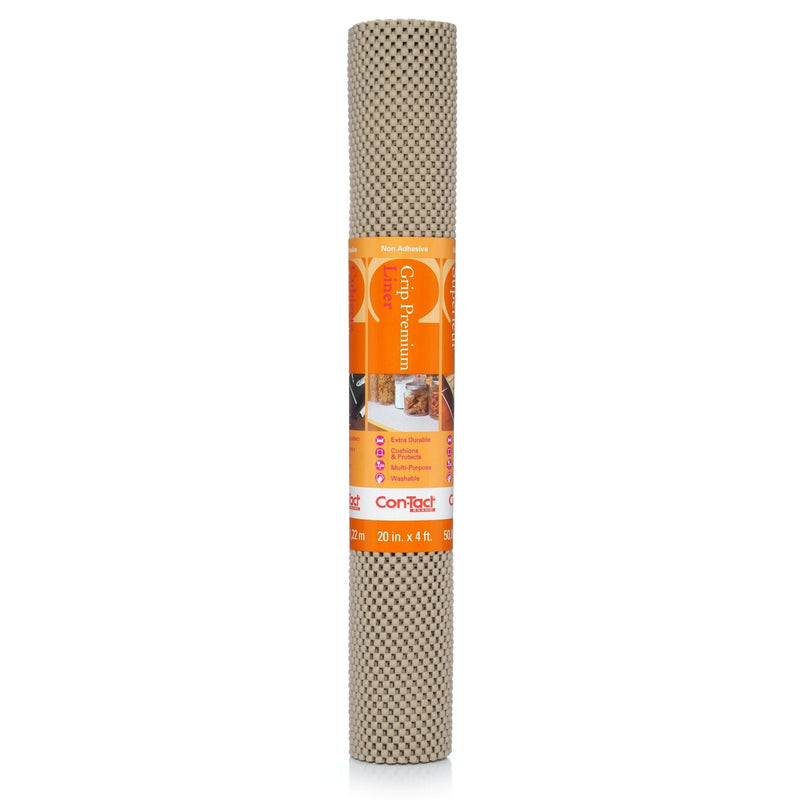 Grip Premium Non-Adhesive Cushioned Shelf/Drawer Liner, Taupe, 20-in x 4-ft W7433