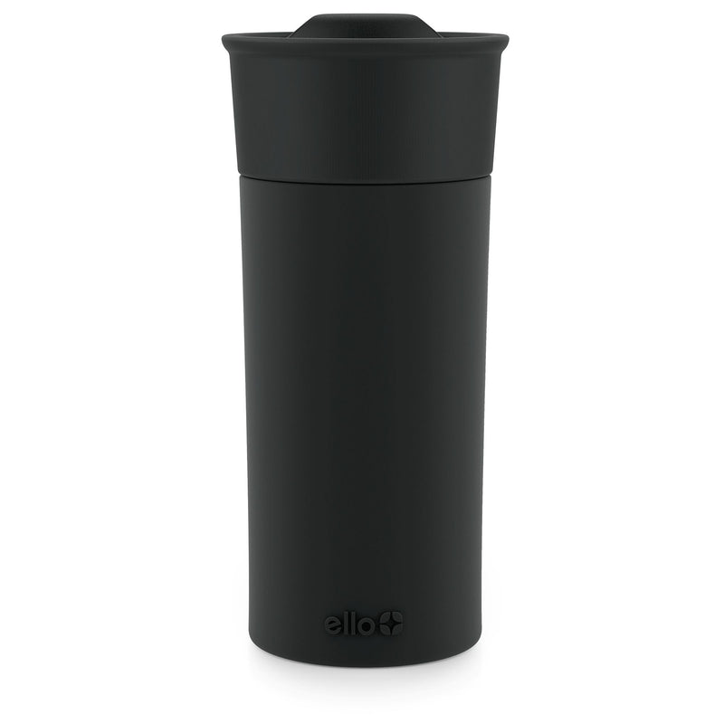Ogden Ceramic Travel Mug, 16-oz, Black, with Silicone Insulated Sleeve B3651