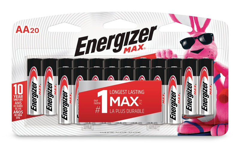 Max 20-pk AA Alkaline Batteries, Long Lasting, All Purpose F6818