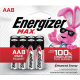 Max 8-pk AA Alkaline Batteries, Long Lasting, All Purpose