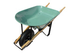 1-Wheel Steel Wheelbarrow for Garden/Yard, Rust-resistant, 5-cu-ft