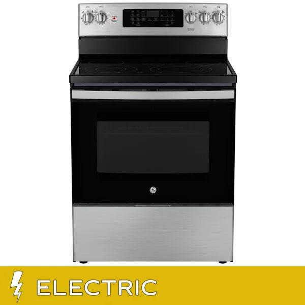 GE 30 in. 5.0 cu. ft. Electric Convection Range with No-Preheat Air Fry R9332