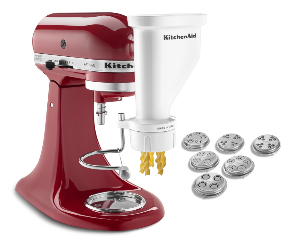 Gourmet Pasta Press Stand Mixer Attachment with 6 Change Discs