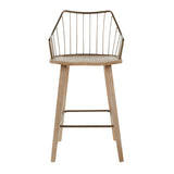 Winston Fixed-Height Counter Stool, Wood, 26-in