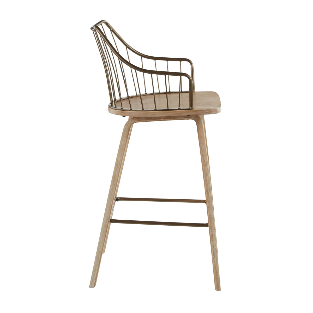 Winston Fixed-Height Counter Stool, Wood, 26-in
