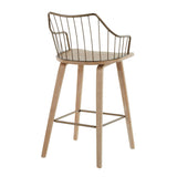 Winston Fixed-Height Counter Stool, Wood, 26-in