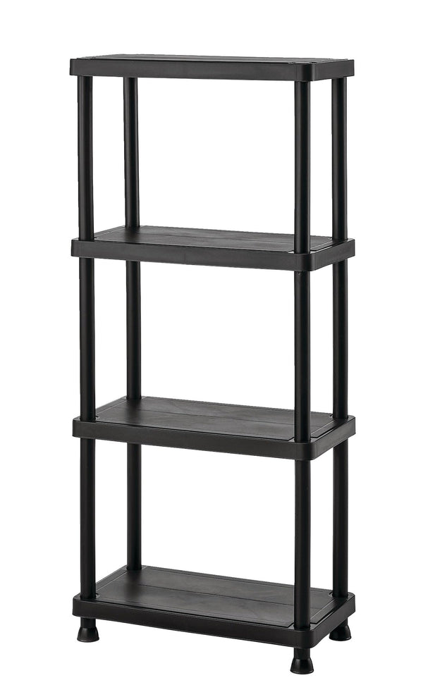 4-Shelf Resin/ Plastic Storage Rack/ Shelving Unit, 23 x 12 x 52-in M3021