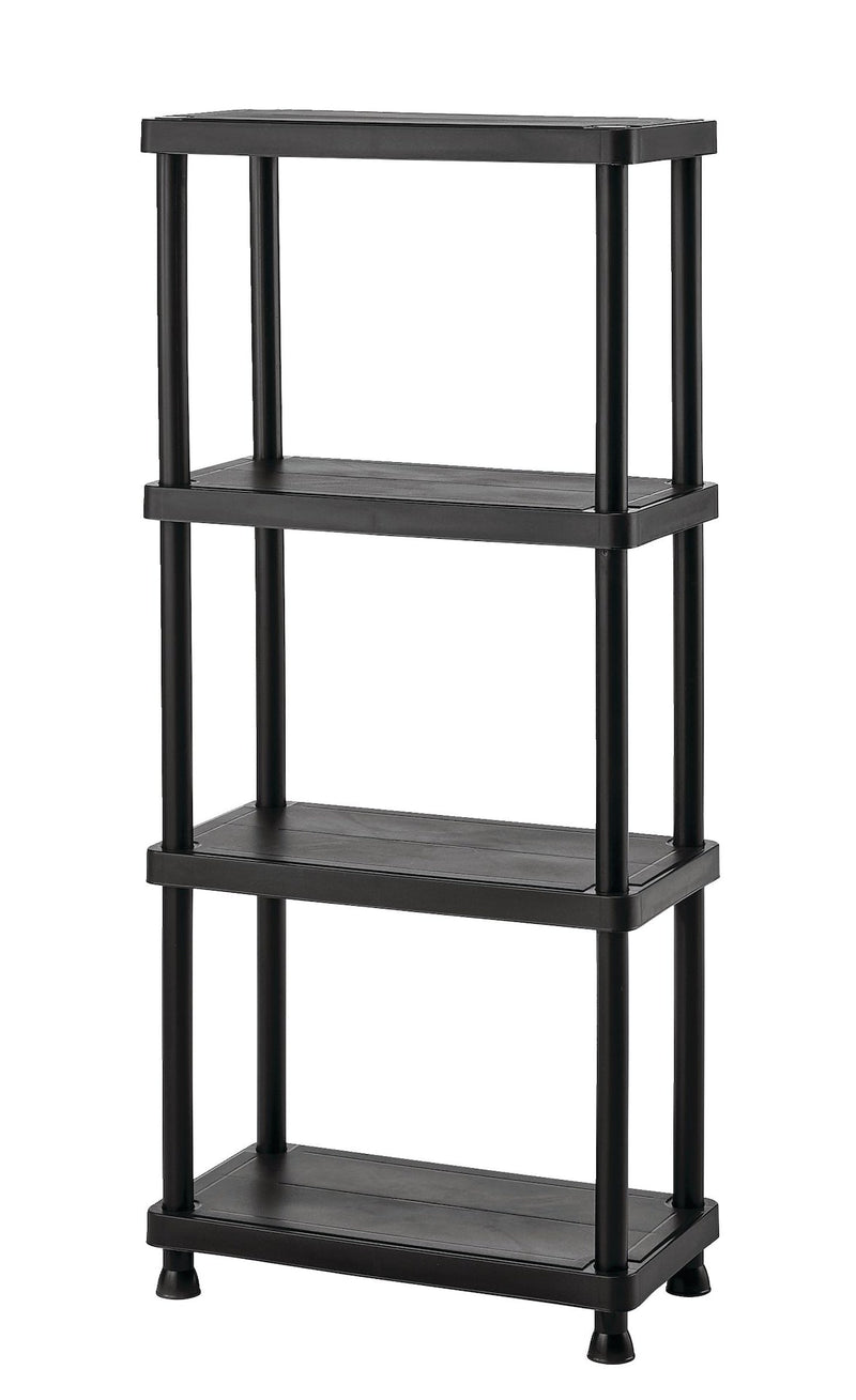 4-Shelf Resin/ Plastic Storage Rack/ Shelving Unit, 23 x 12 x 52-in M3021