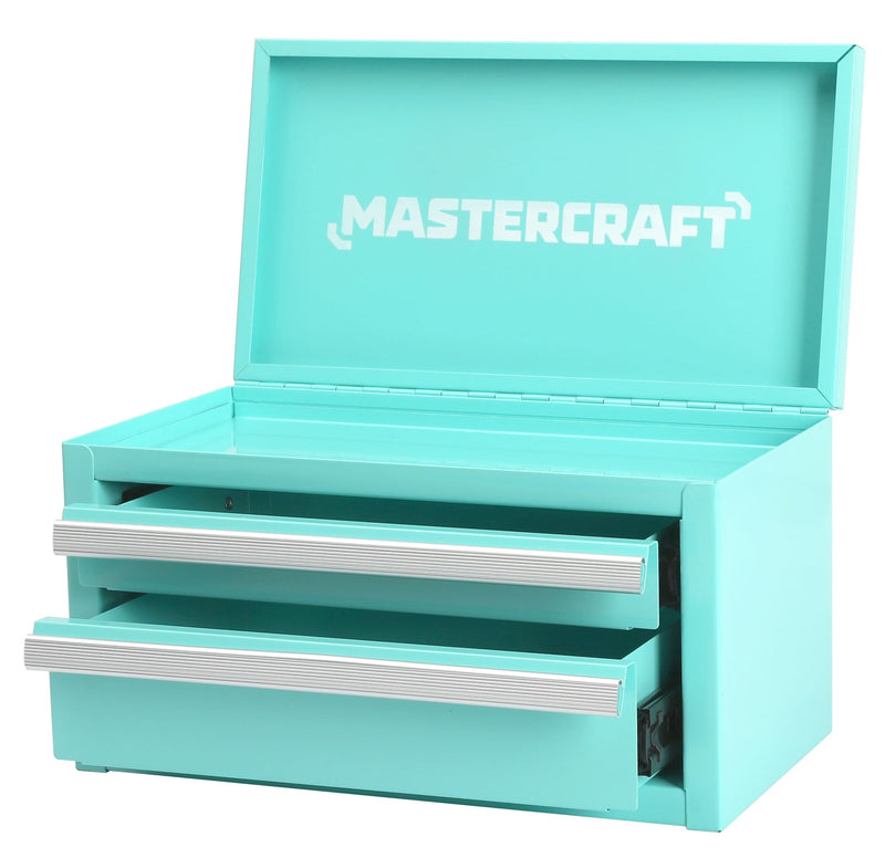 Mini Toolbox with 2 Drawers, Aqua K3913