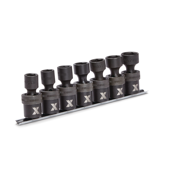 1/2-in Drive Swivel Impact Socket Set, 7-pc, Metric, Cr-Mo Q2628