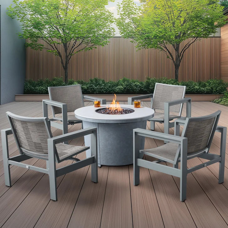 Milo 5-piece Patio Seating Set with Fire Table P9383