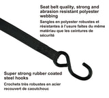 1,500-lb Retractable Transom Tie Down Strap, 1-in x 6-ft (2.54 cm x 1.8 m), 2-pk