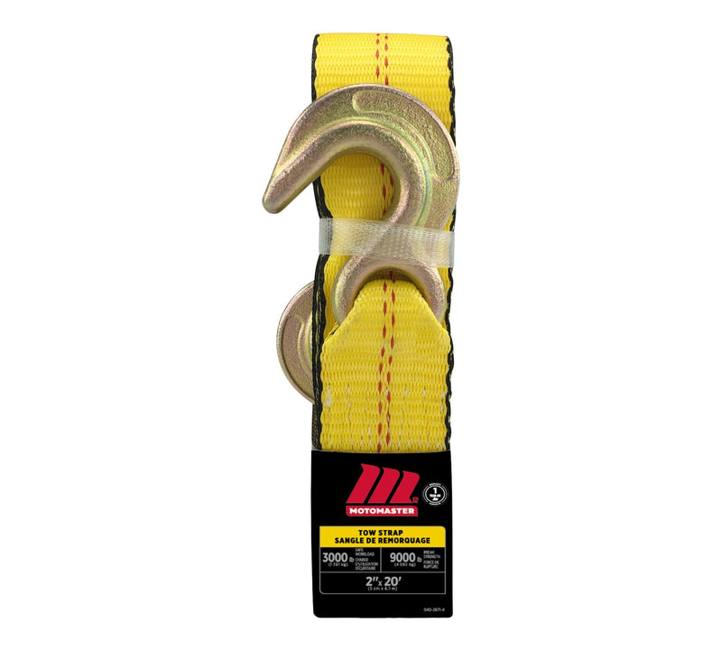 9,000-lb Tow Strap with Rust-Resistant Hooks, 2-in x 20-ft N5010