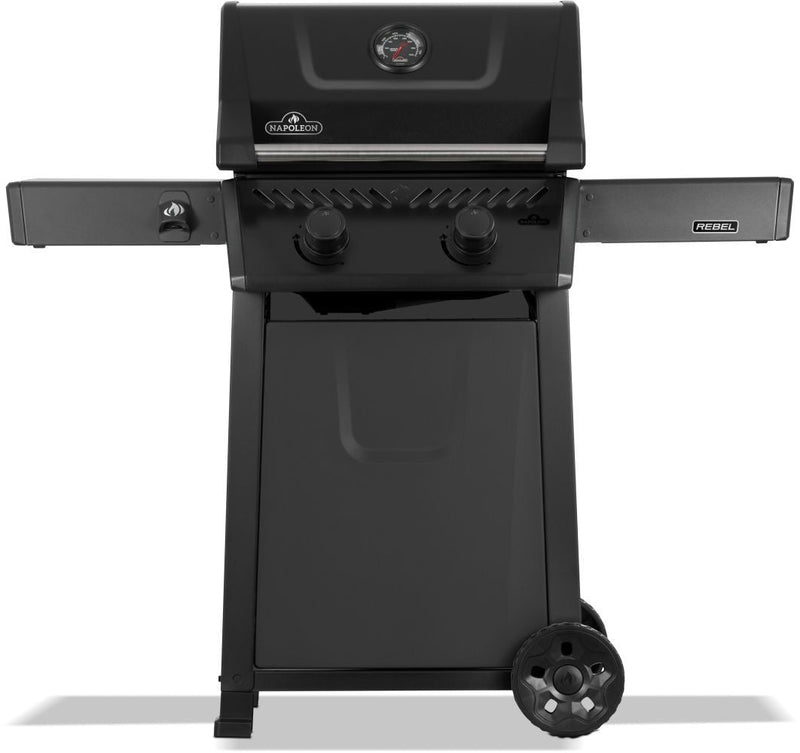 Rebel 365 2-Burner LP Gas BBQ, Matte Black P4166
