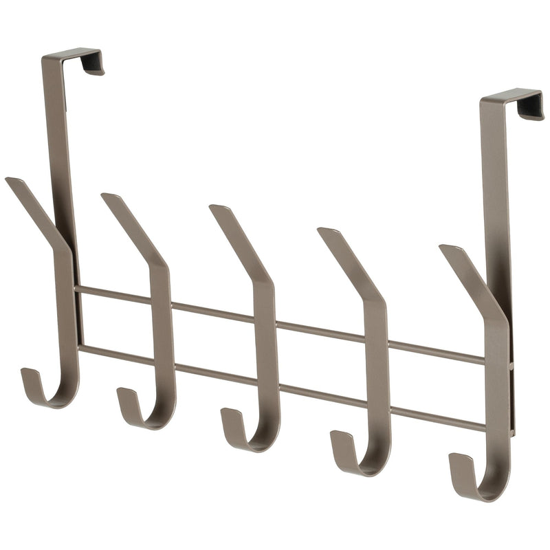 16.1" Over The Door Metal 5 Hook, Champagne L8069