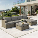 Niko Heritage 6-piece Patio Sectional Conversation Set
