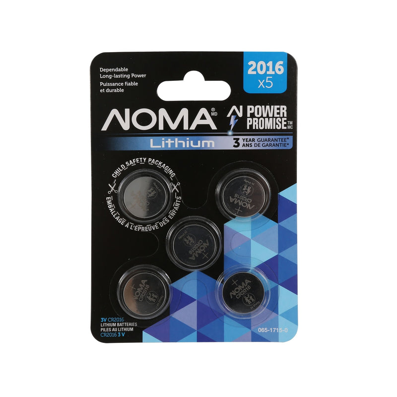 CR2016 3V / 3 Volt Lithium Coin Cell Batteries, Long Lasting, 5-pk Y4871