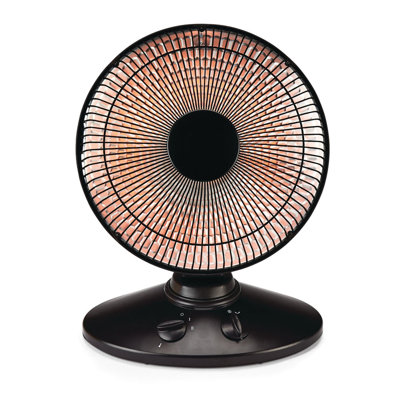 Oscillating Parabolic Dish Portable Radiant Electric Space Heater, 1000W, Black S3441