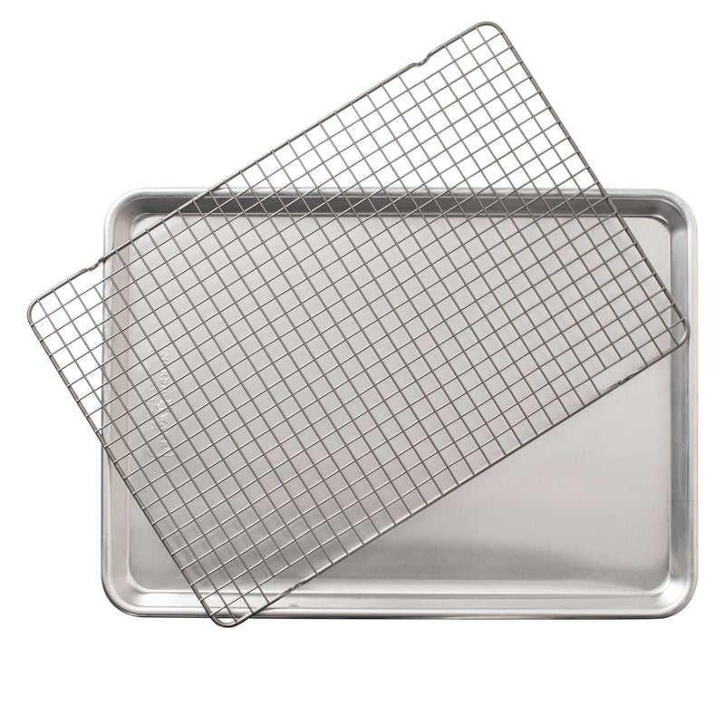 Naturals Aluminum Half-Sheet with Oven-Safe Nonstick Grid, 2-pc H4618