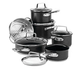 Hard Anodized Cookware Set, Non-Stick, PFOA-Free, Dishwasher & Oven Safe, 12-pc