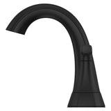 Rancho Double Handle 4-in Centreset Bathroom Sink Faucet Push & Seal Drain, WaterSense Certified, Matte Black