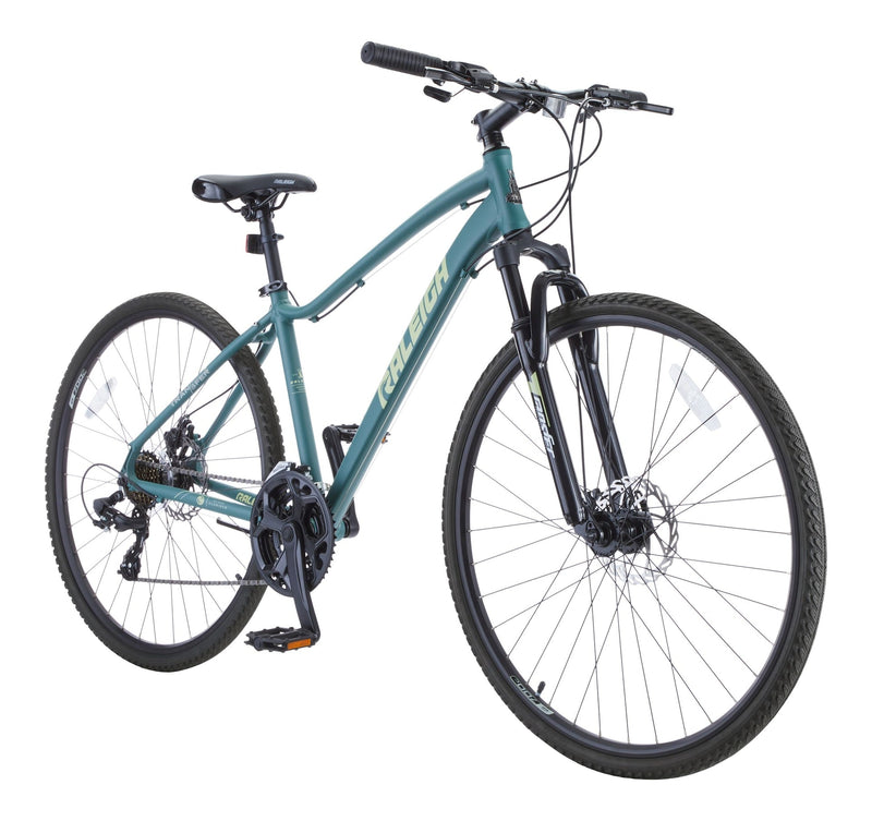 Encounter Hybrid Bike with Alloy Disc Brakes, 700C, Teal A2621