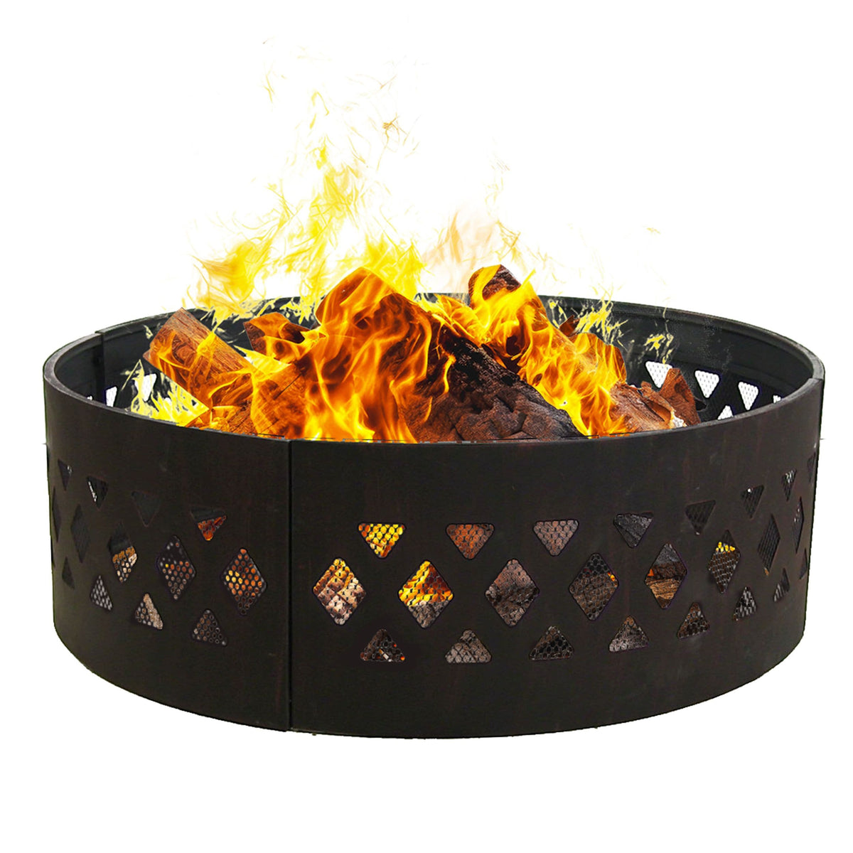Decor Cut Out Wood-Burning Fire Ring, 36-in