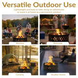 Decor Cut Out Wood-Burning Fire Ring, 36-in