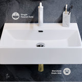 Claire Rectangle Wall-Mount Bathroom Sink, 24-in