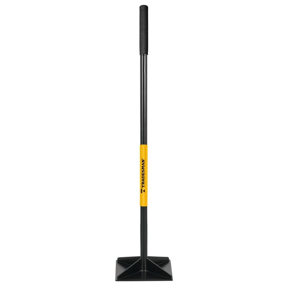 Steel Leveling Garden Tamper with Rubber Grip, 10-in x 10-in