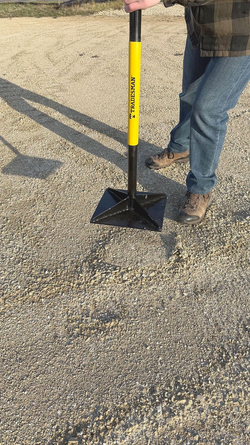 Steel Leveling Garden Tamper with Rubber Grip, 10-in x 10-in