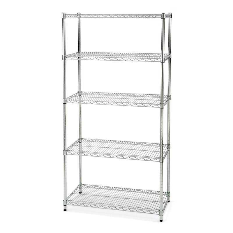 5-Tier NSF Shelving, 36-in x 18-in x 72-in, Zinc U8337