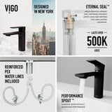 Davidson Single Handle Single Hole Bathroom Sink Faucet, WaterSense Certified, Matte Black