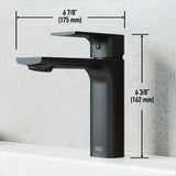 Davidson Single Handle Single Hole Bathroom Sink Faucet, WaterSense Certified, Matte Black