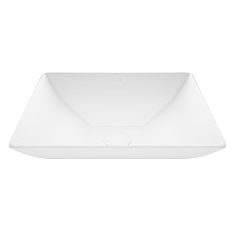 Hibiscus Matte Stone Round Vessel Bathroom Sink/Basin, Above-Counter Installation, White F6744