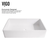 Magnolia White Bathroom Sink/Basin Set with Matte Gold Duris Faucet and Rectangular Composite Vessel