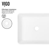 Marigold Matte White Bathroom Sink/Basin Set with Sterling Faucet and Rectangular Composite Vessel